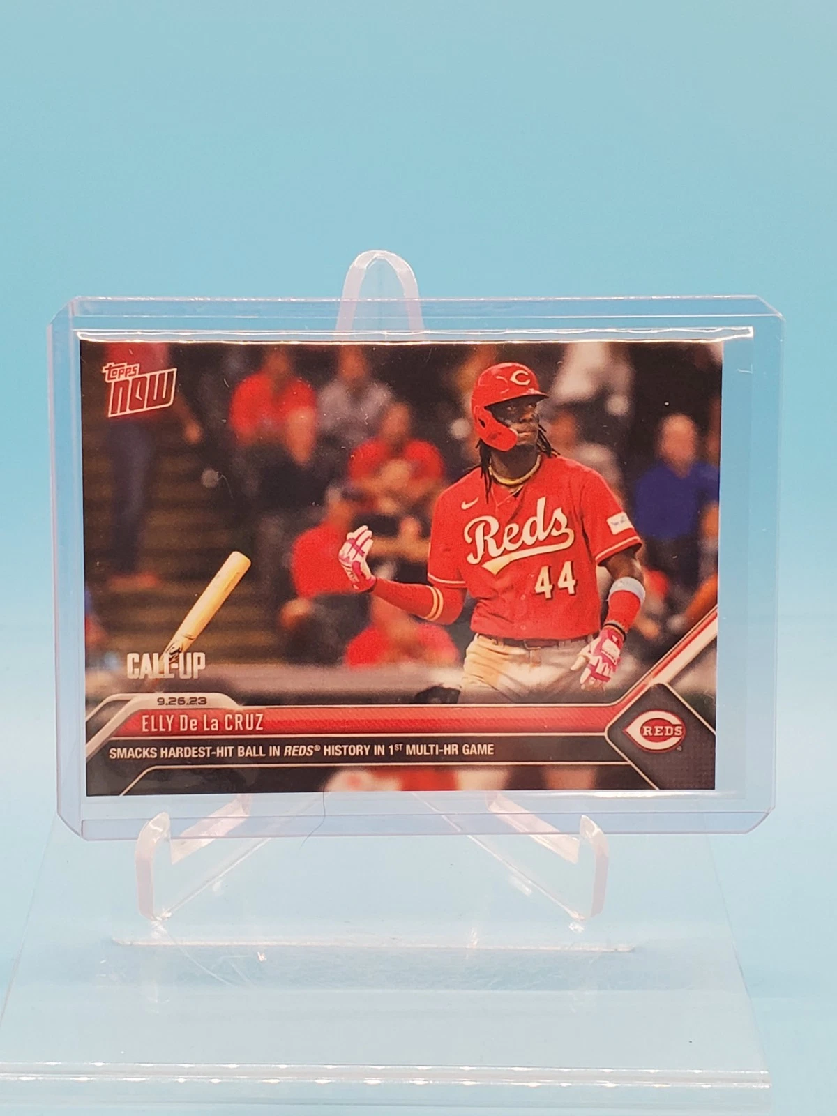 2023 MLB Topps NOW 921 ELLY DE LA CRUZ HARDEST HIT BALL 2 HR GAME REDS ROOKIE