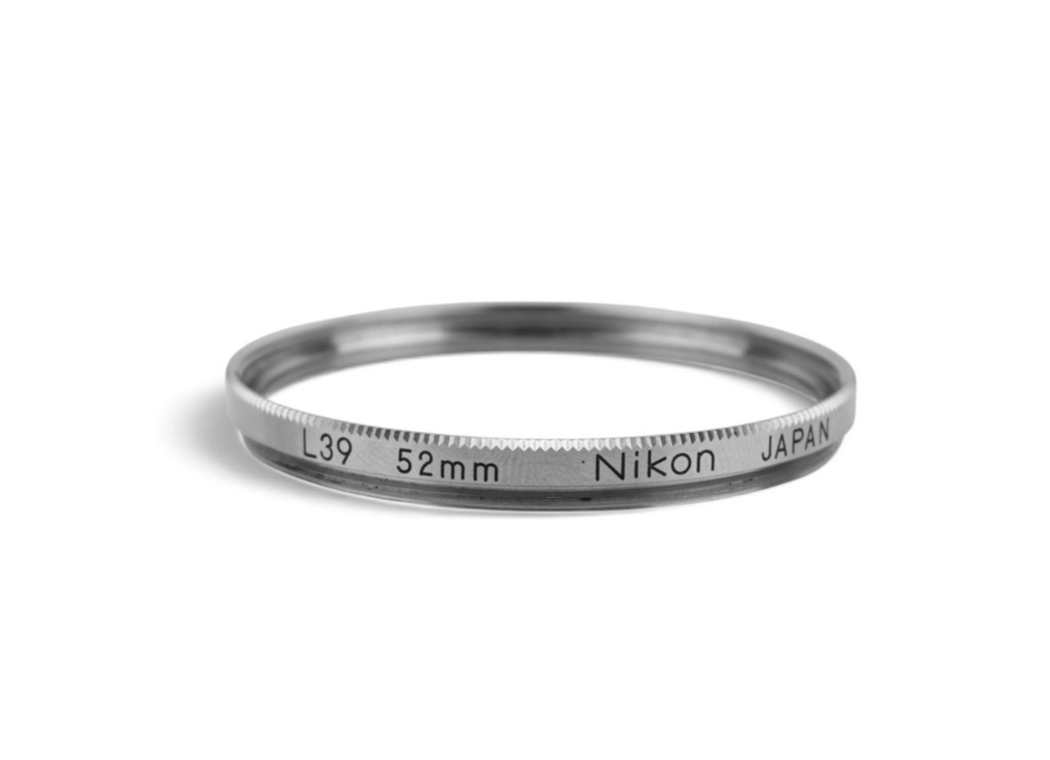 Nikon L39 Filtro UV 52mm Silver Photo Filter Made in Japan Excellent Rare