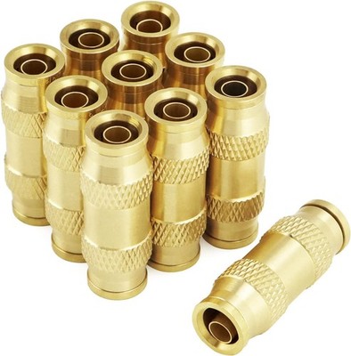 QWORK Push to Connect Fittings - 3/8'' Tube, 10 Pack 3/8'' Union, 10 pack 