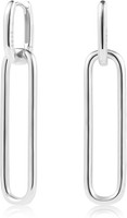 Ohrringe Silber 925 HäNgend Doppel Creolen Mit AnhäNger Damen