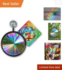 Enchanting 4" Rainbow Window Suncatcher with Axicon Pattern & Suction Cup