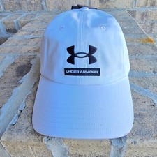 Under Armour Mens Blitzing Adjustable Hat White 1369783 OSFM NWT