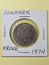 COINS - DENMARK - 1 KRONE 1974