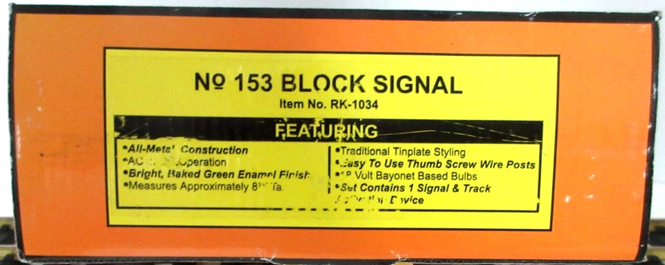 MTH 30-1034 O and O-27 Scale Block Signal #153 NIB - Image 2 of 2