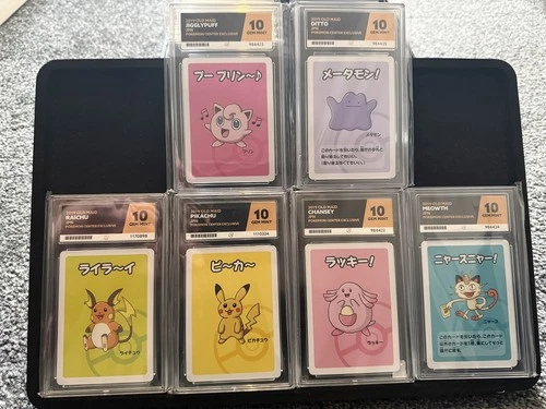 ACE 10 Old Maid Pokemon Center Exclusive Japanese SET (x 6 GRADED CARDS)