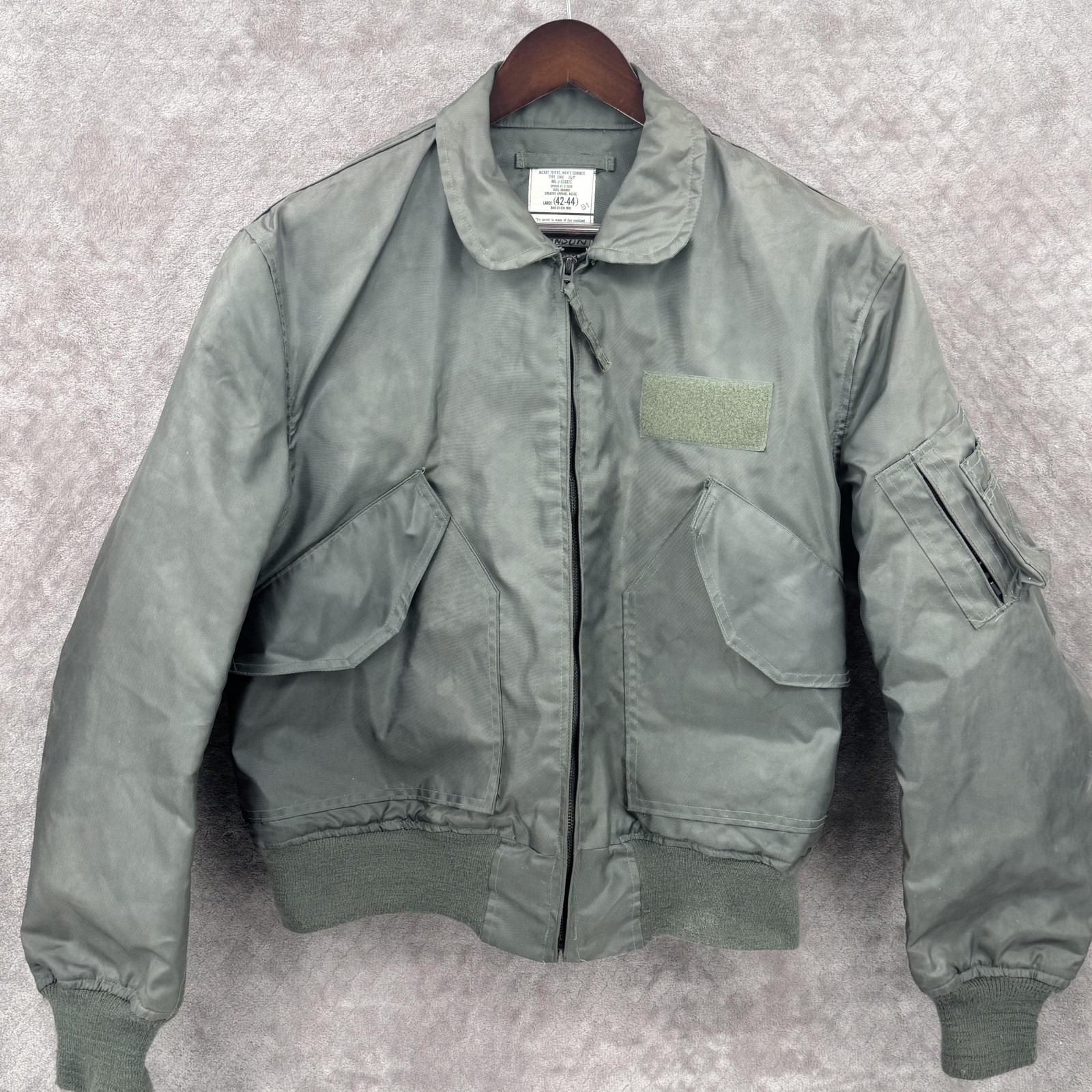 Vintage Creative Apparel Assoc Jacket Mens Large Green CWU-36/P Flight Bomber