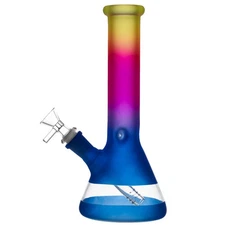 10" Glass Bong Smoking Hookah Water Pipe Heavy Tobacco Beaker With 14mm Bowl