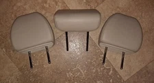 2015-2020 Nissan Rogue Rear Seat Leather Head Rest Set of 3 Beige 2016 2018 (A)