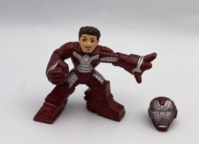 Marvel Super Hero Squad 2009 Action Figure IRON MAN Detachable Helmet Red Silver