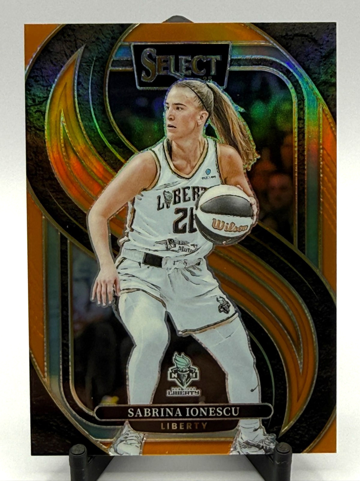 SABRINA IONESCU Orange Premier /125 #108 2025 Panini Select WNBA