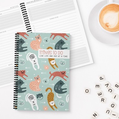 Dinge TO DO LISTE Buch Aufgabenplaner Damen NIEDLICHE KATZEN Tägliche Einkaufsliste Tracker