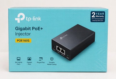 PRO TP-Link TL-POE160S Gigabit PoE+ Injector 30W Ethernet Network Adapter