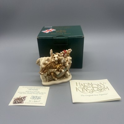 Harmony Kingdom Ed's Safari V Jungle Animal Boat Box Figurine SIGNED 0441