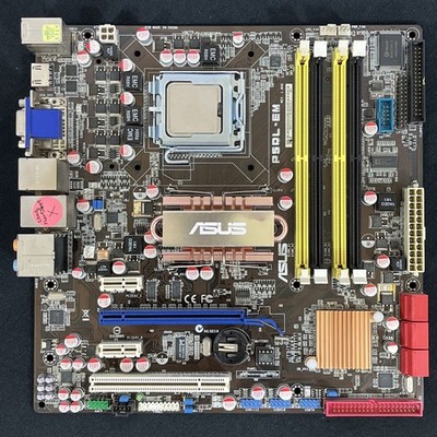 ASUS P5QL-EM LGA 775 mATX Motherboard + Core 2 Duo E8400 CPU *For Parts/Repair*