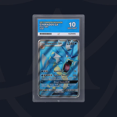 Gyarados Gx 101/111 Full Art Pokemon Card Crimson Invasion ACE 10 GEM MINT