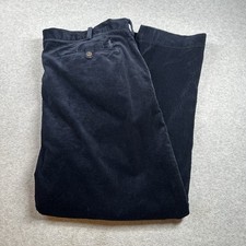 Polo Ralph Lauren Navy Corduroy Pants Men 40x30 29 Stretch Straight Preppy