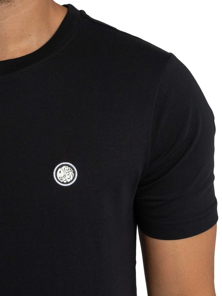 Pretty Green de los hombres Camiseta Mitchell Slim, Negro - Imagen 4 de 4