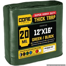 Core Tarps Extreme Heavy Duty 20 Mil Tarp Cover, Waterproof, UV Resistant, Rip