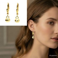 Damen Ohrringe OhrhäNger Diskokugel Echt Gold 333 (8 Kt)