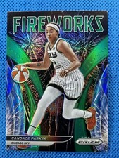 2022 #9 Candace Parker WNBA Panini Prizm Fireworks Green Prizm Insert