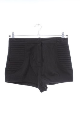 PIERRE BALMAIN High-Waist-Shorts Damen Kurze Hose Gr. DE 42 schwarz Casual-Look