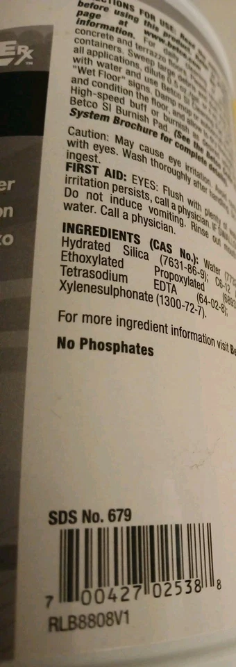 Concentrado limpiador con densificador 6ct Betco Crete Rx™ DensiClean™, 32 oz #457 Foto 4 de 4