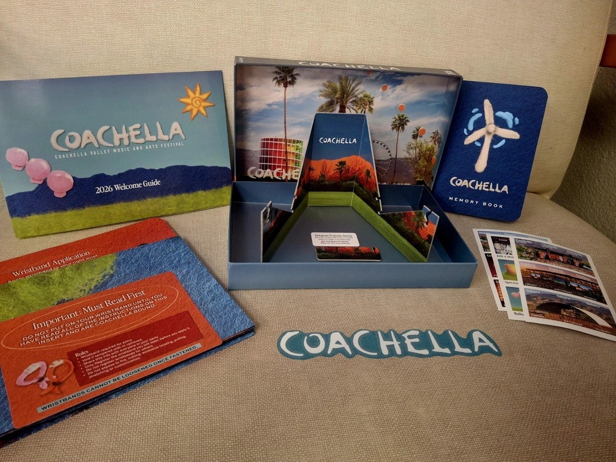 OFFICIAL 2026 COACHELLA SWAG BOX Projector & All - NO WRISTBANDS