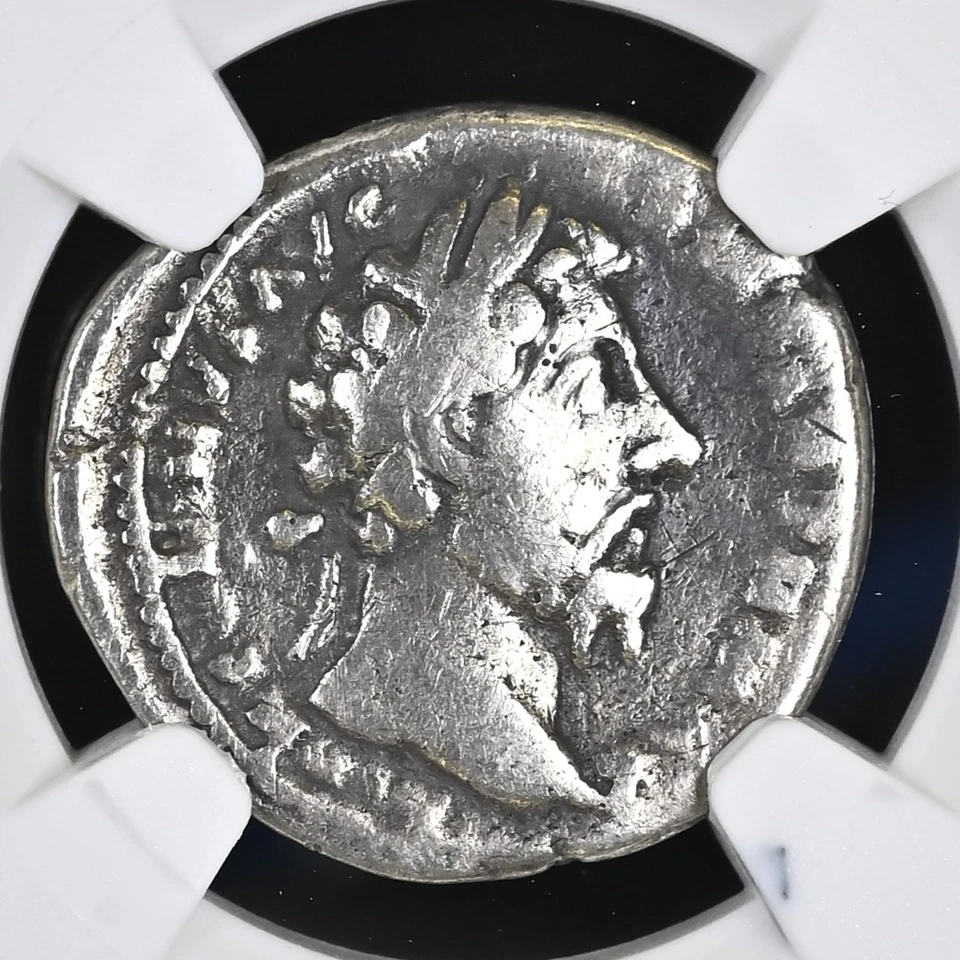 Império Romano Marco Aurélio AR Denário de Prata AD 161-180 NGC CERTIFICADO GENUÍNO - Imagem 2 de 4
