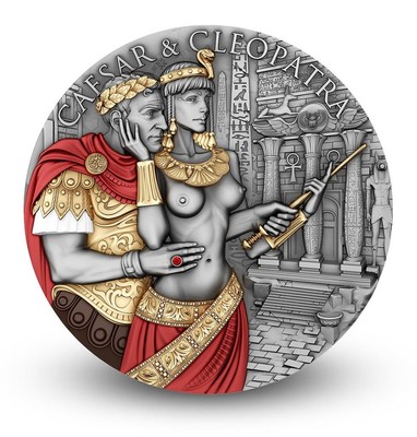 Cameroon 2024 CAESAR AND CLEOPATRA The Power of  Love 2 Oz silber Münze
