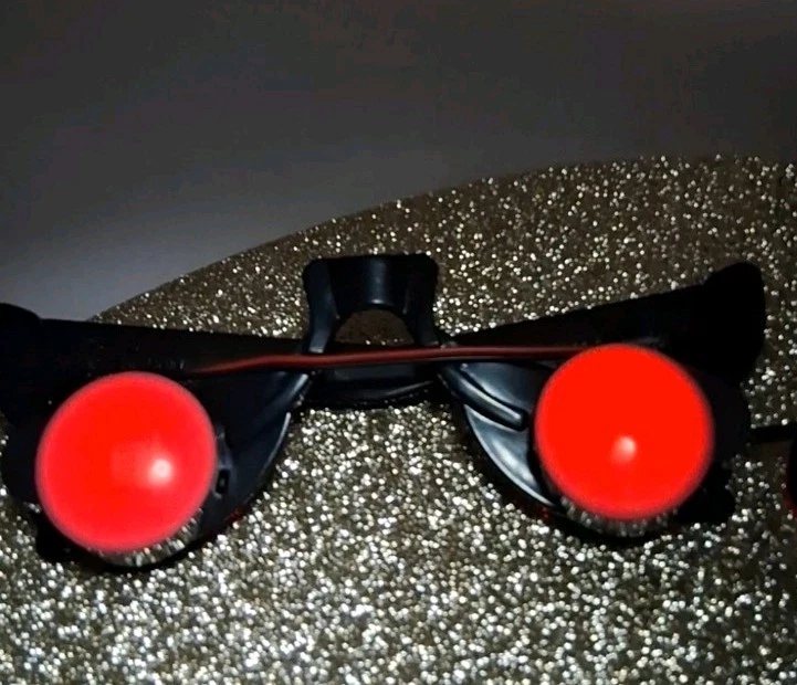 Grim Reaper Glowing Red Eyes LED Light-up Glasses, Translucent Lenses