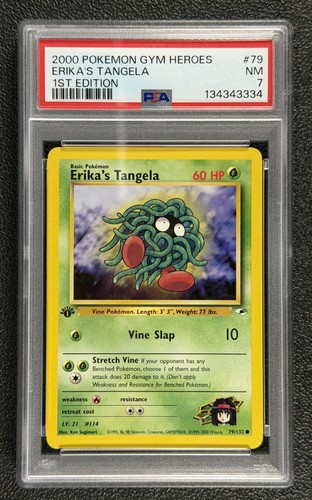 Erika's Tangela (1st Edition) graded PSA 7 for sale on eBay