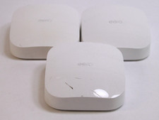Lot of 3 EERO Pro 6 Tri Band Mesh Wi-fi S010001 Routers READ AS IS POWERED ON
