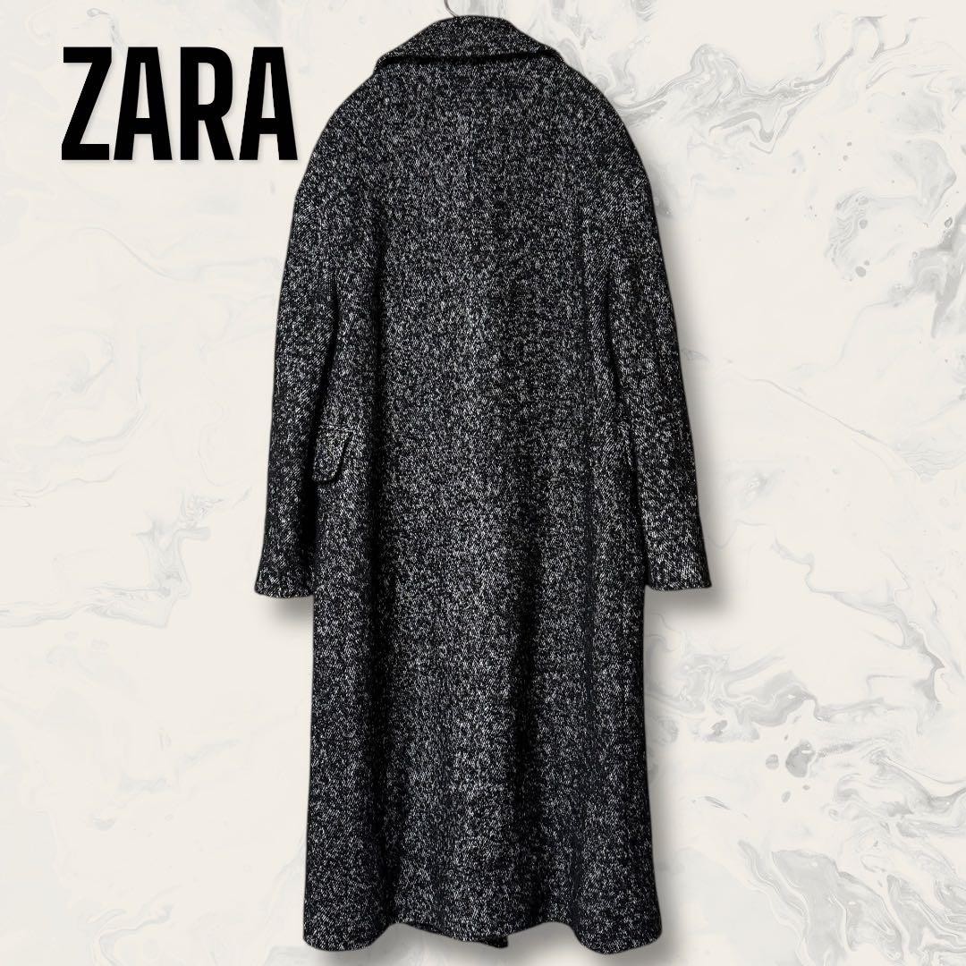 ZARA Oversized Wool Coat S Men Women Long Casual Very Good thumbnail 5