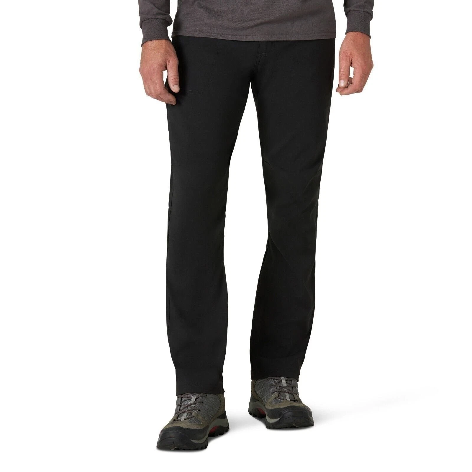 ATG by Wrangler Mens Zip Pocket Trail Pant Lightweight Bottoms Comfort Black New
