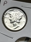 1945 Mercury Dime Uncirculated - Last Year Of Mercury - 90% Silver