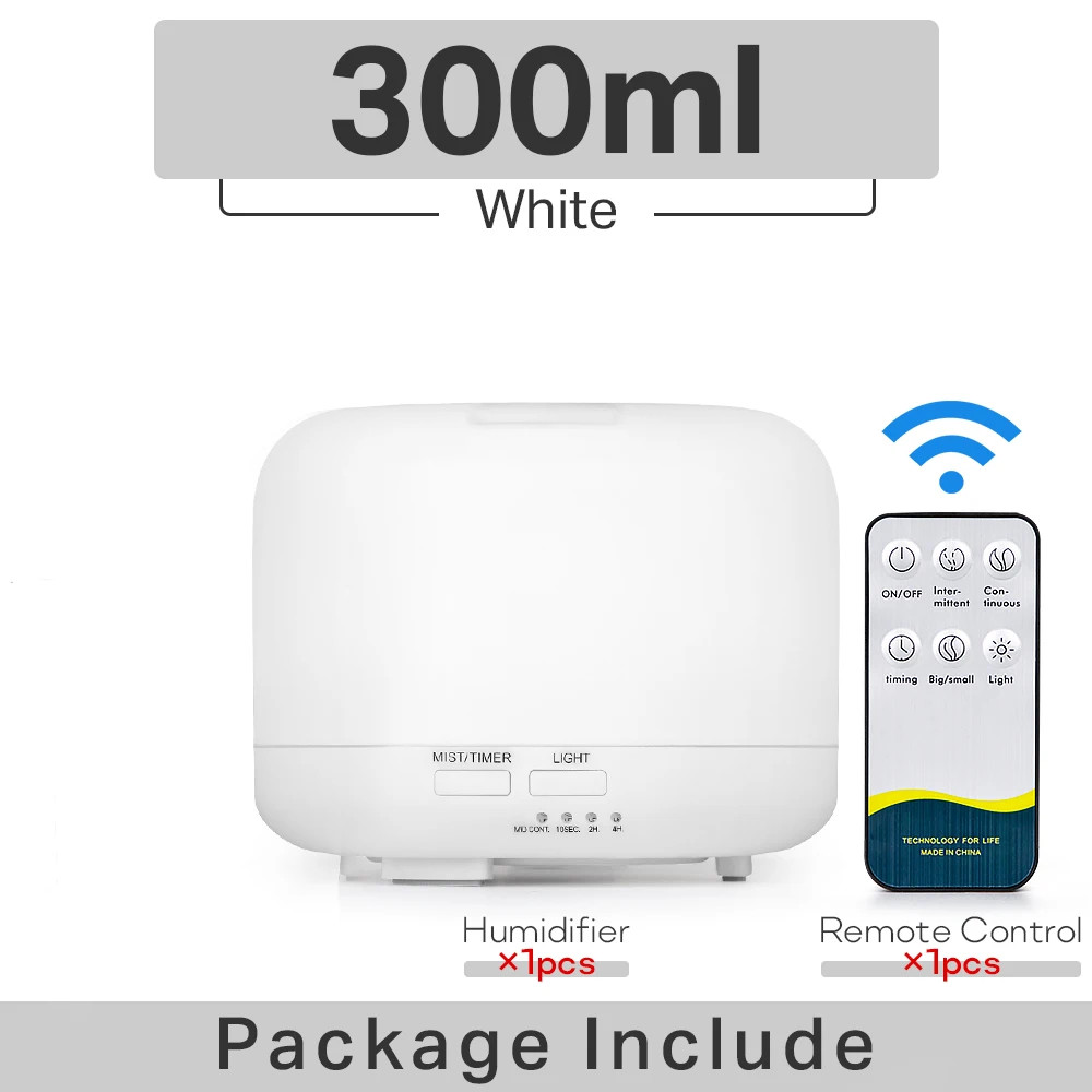 Essential Oil Diffuser 300ml 500ml 1000ml With Lights Remote