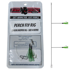 (3) Fishing Addiction Gear Perch Fly Rigs 2 Hook Size 4 Dropper Rig Get Addicted