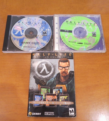 Half-Life: Platinum Collection Windows PC Rom 2 Disks Manual, Blue Shift Oppos..