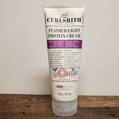 CURLSMITH Feather-Light Protein Hair Cream For Weak Damaged Curls 8 Fl Oz 