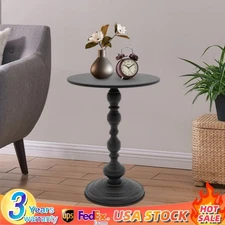 Retro  Round Side Table Carbon Steel Sofa End Table Living Room Bar Coffee Table