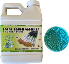 Green Piece® Completely Non-Toxic Paint Brush Cleaner (Made in USA) for Paint Cl