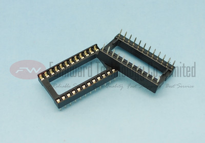 Original New DIP24 DIL24 PIN IC SOCKET,WIDE x 10pcs | UK