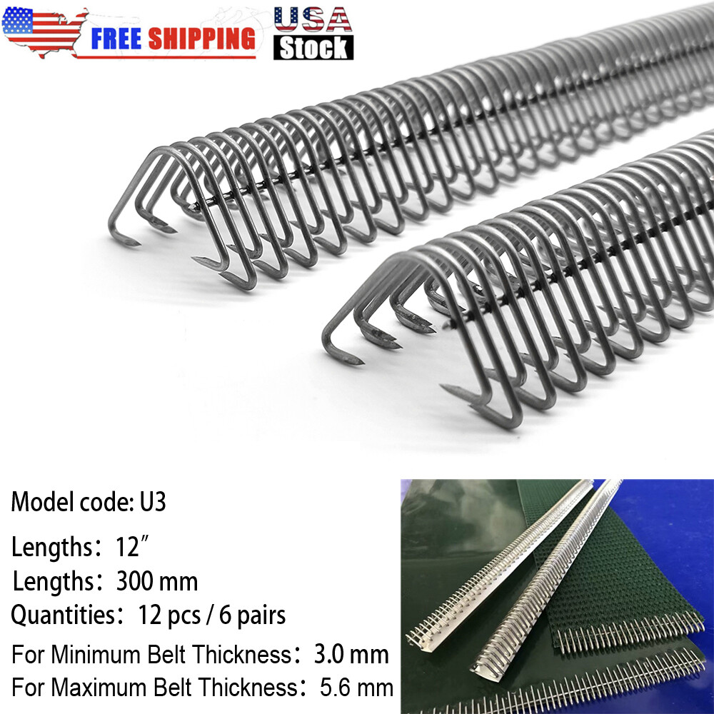 Box 0f 12 Carded Hooks 12" Lacing Without Pin Material For 3.0-5.6mm Belts
