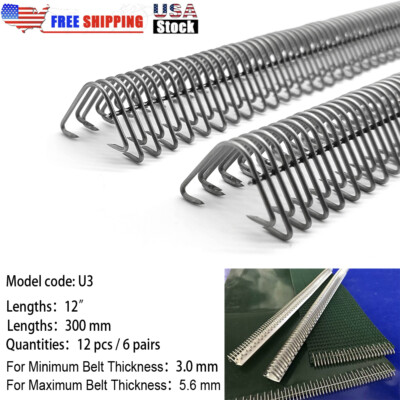 Box 0f 12 Carded Hooks 12'' Lacing Without Pin Material For 3.0-5.6mm Belts