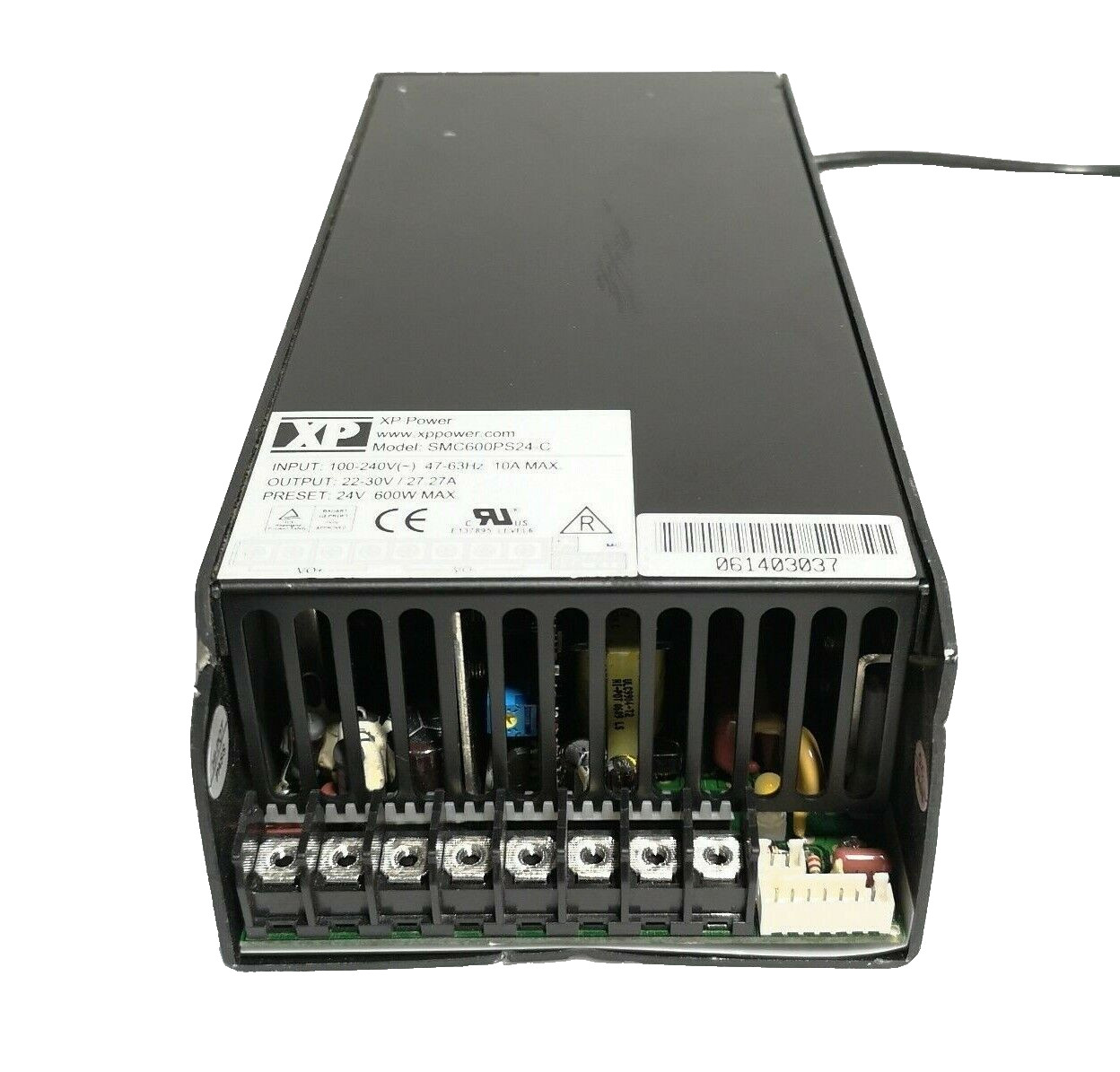 POWER SUPPLY SMC600PS24-C 24V 600W MAX MISSING SCREWS USED.