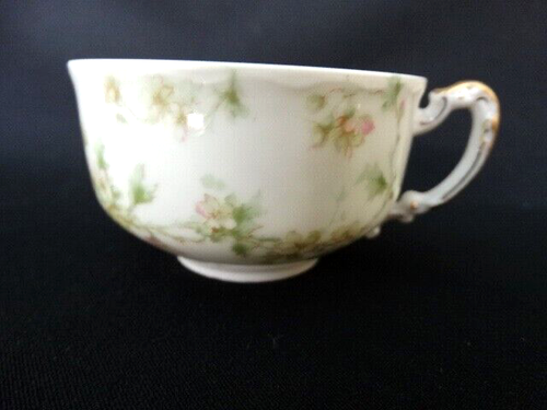 Haviland Limoges Schleiger 74 Pink White Green Flowers Demitasse Cup & Saucer - Picture 3 of 12