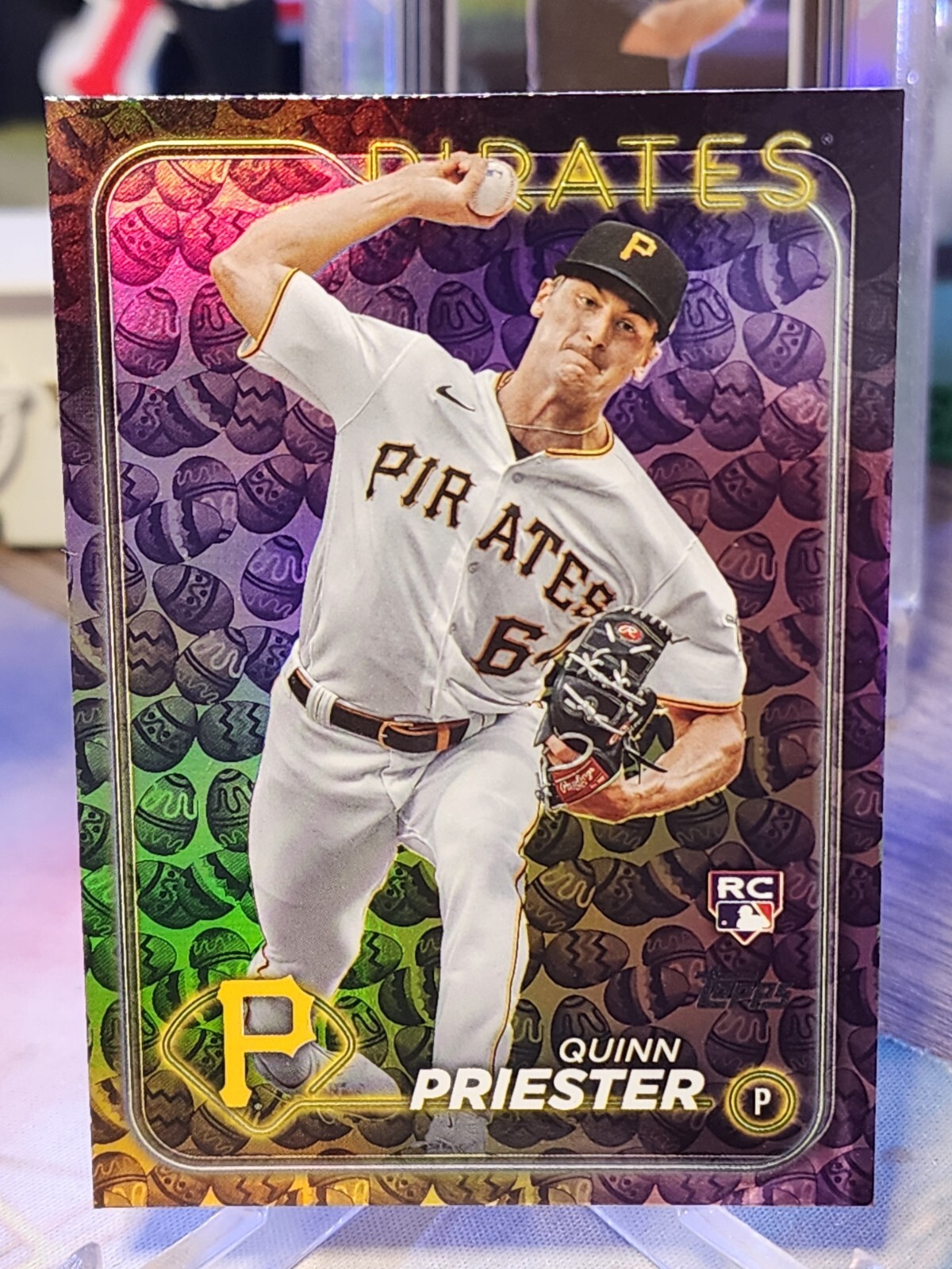 2024 Topps Series 1 Quinn Priester #93 Easter Egg Holiday Foil Parallel RC