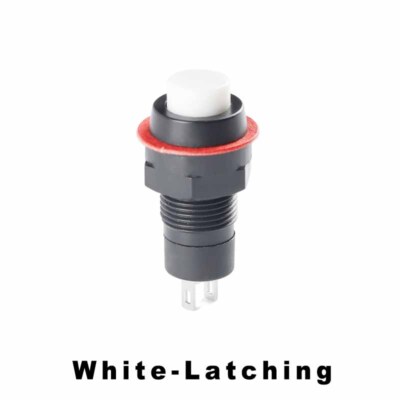 5 Interruttori Pulsanti Rotondi Rossi 10mm, Momentanei NO, 2 Pin, 1A 250V AC, Nuovi