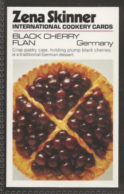 BROOKE BOND (TEA)-ZENA SKINNER COOKERY CARD 1974-#19- GERMANY - BLACK CHERRY 