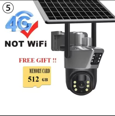 6MP 4G SIM LTE Überwachungskamera Outdoor Solar Akku CCTV mit gratis 512GB Speicher